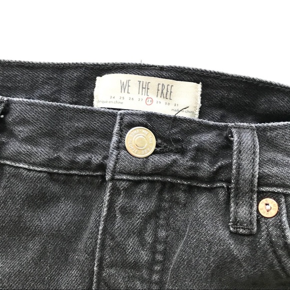 Free People Rexled Distressed Jean Mini Skirt 28 - Picture 4 of 5